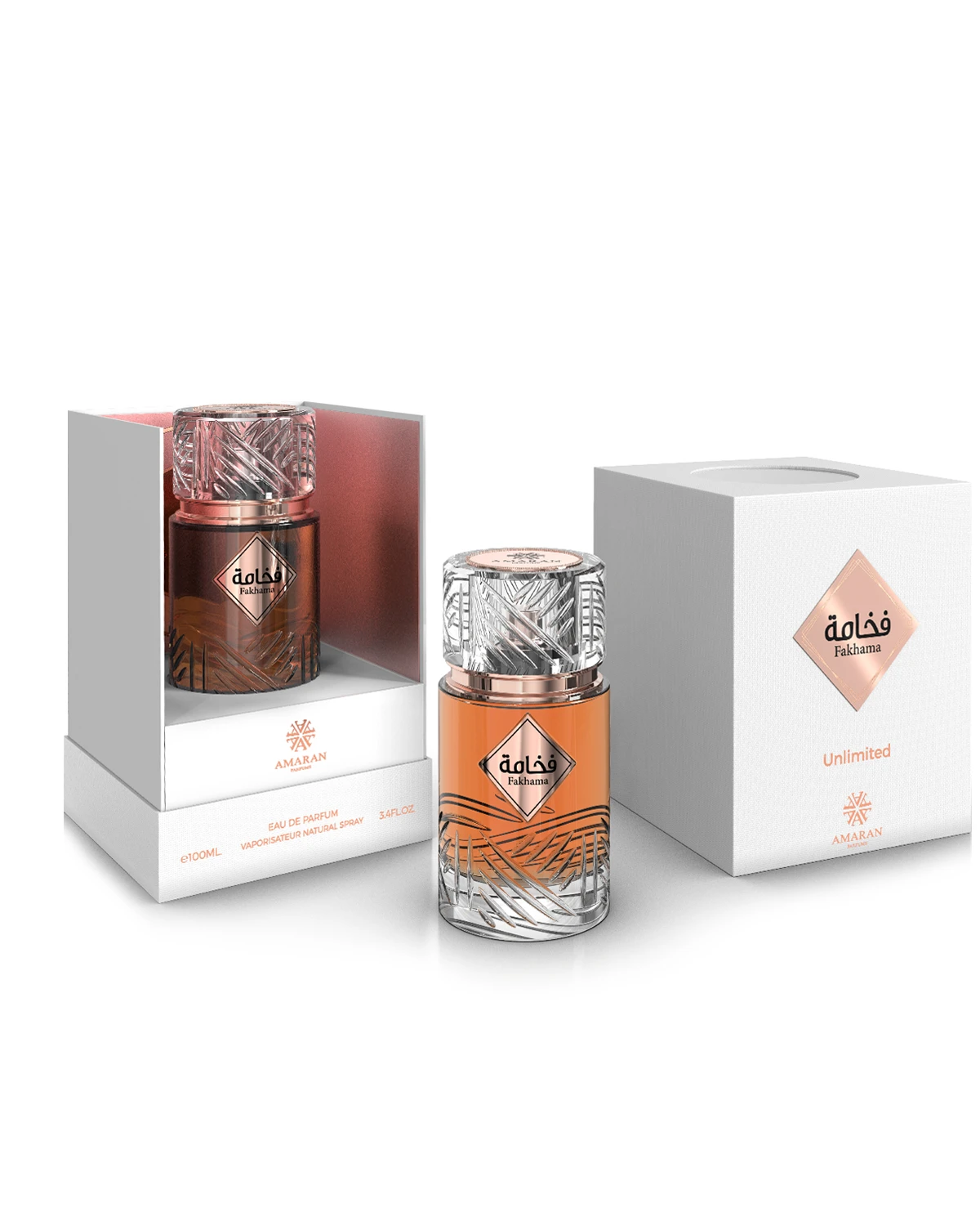 Amaran Fakhama Unlimited Eau de Parfum for woman and men. A unisex perfume made in Dubai, UAE