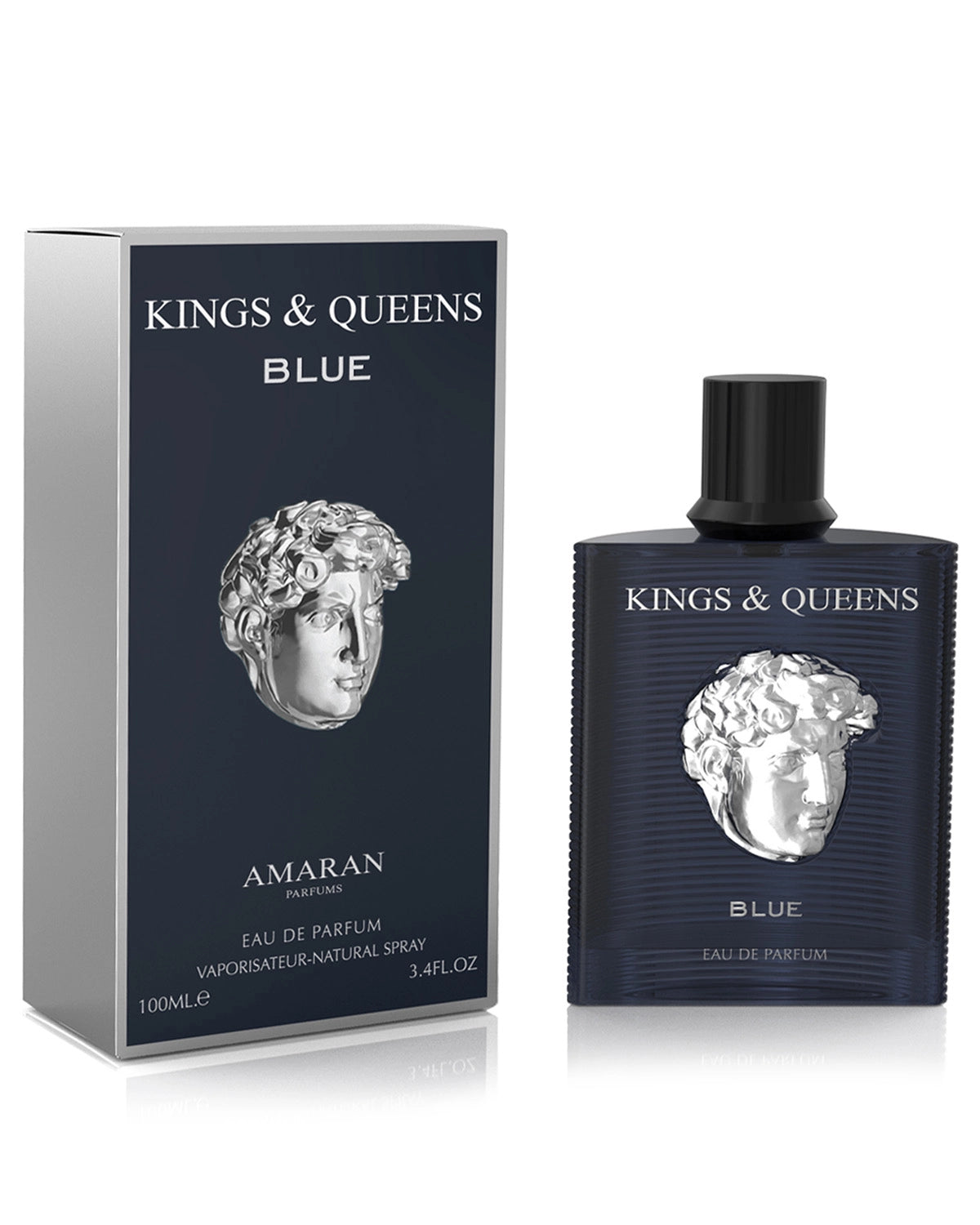 Amaran Kings & Queens Blue Eau de Parfum is a long lasting perfume for men. A pour homme EDP made in Dubai, UAE