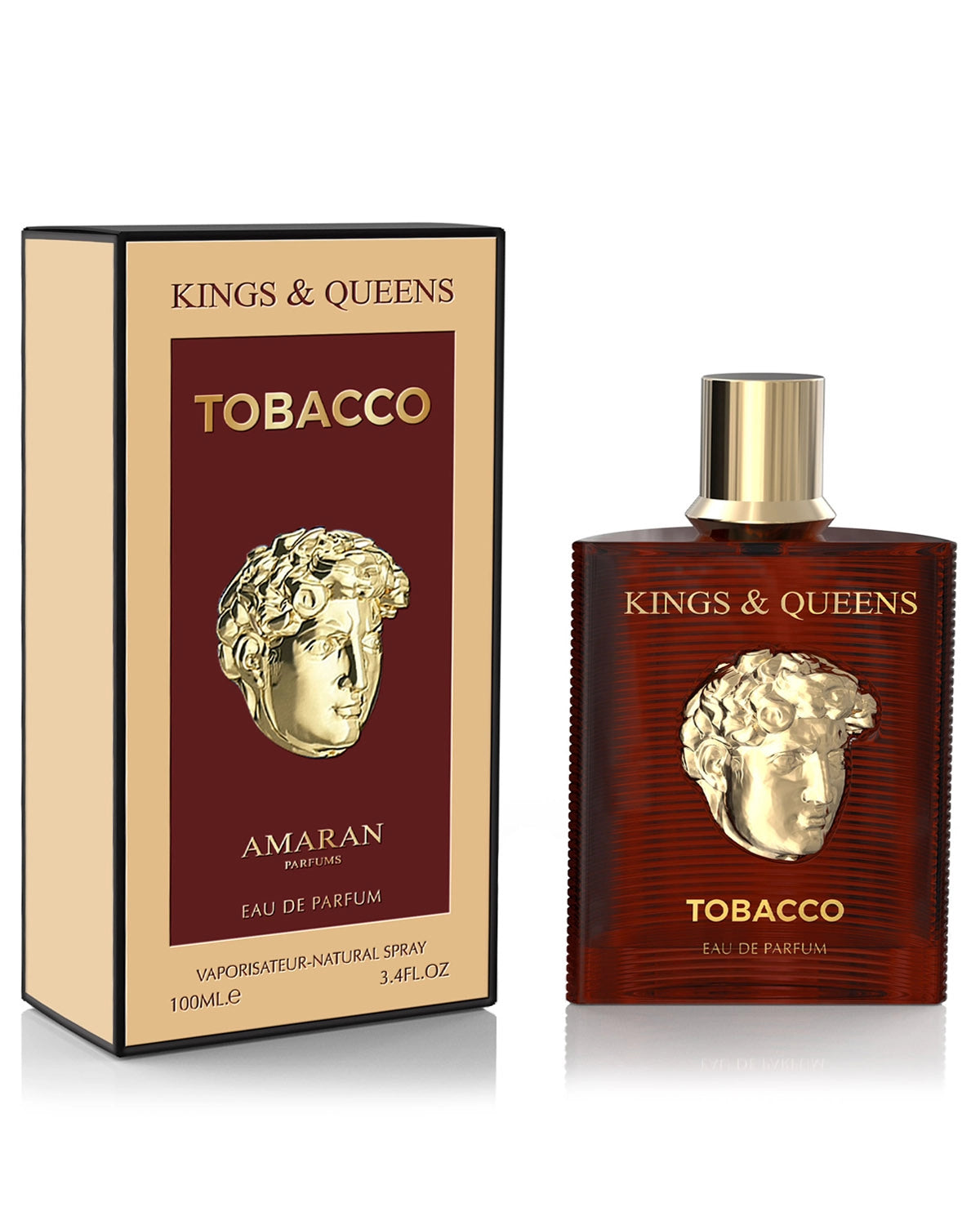 Amaran Kings & Queens Tobacco Eau de Parfum is a long lasting perfume for men. A pour homme EDP made in Dubai, UAE