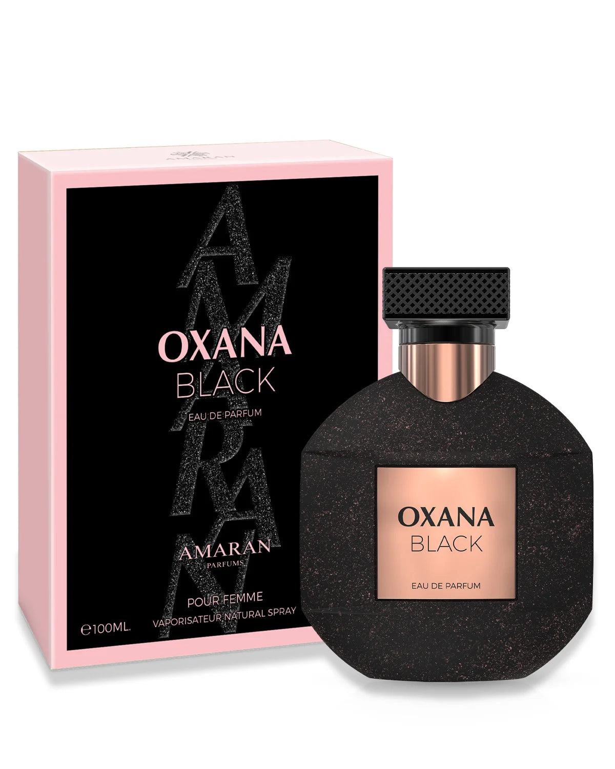 Amaran Oxana Black Eau de Parfum for woman and men. A unisex perfume made in Dubai, UAE