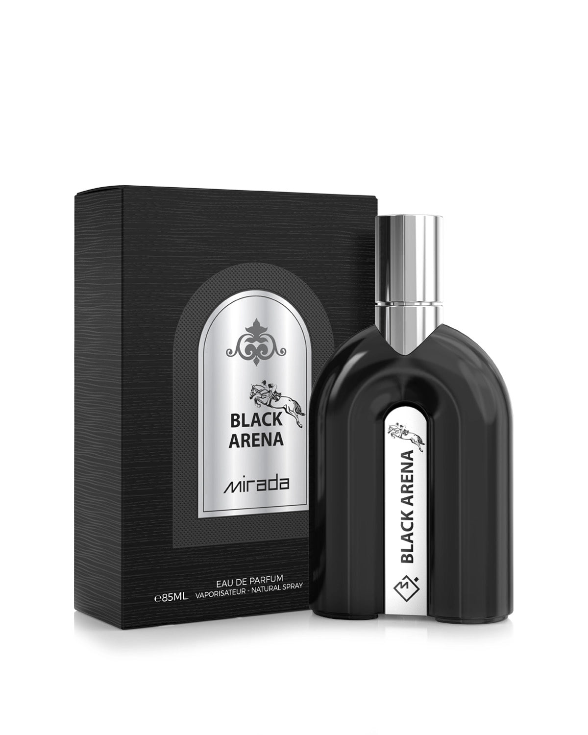 Mirada Black Arena Eau de Parfum is a long lasting perfume for men. A pour homme EDP made in Dubai, UAE