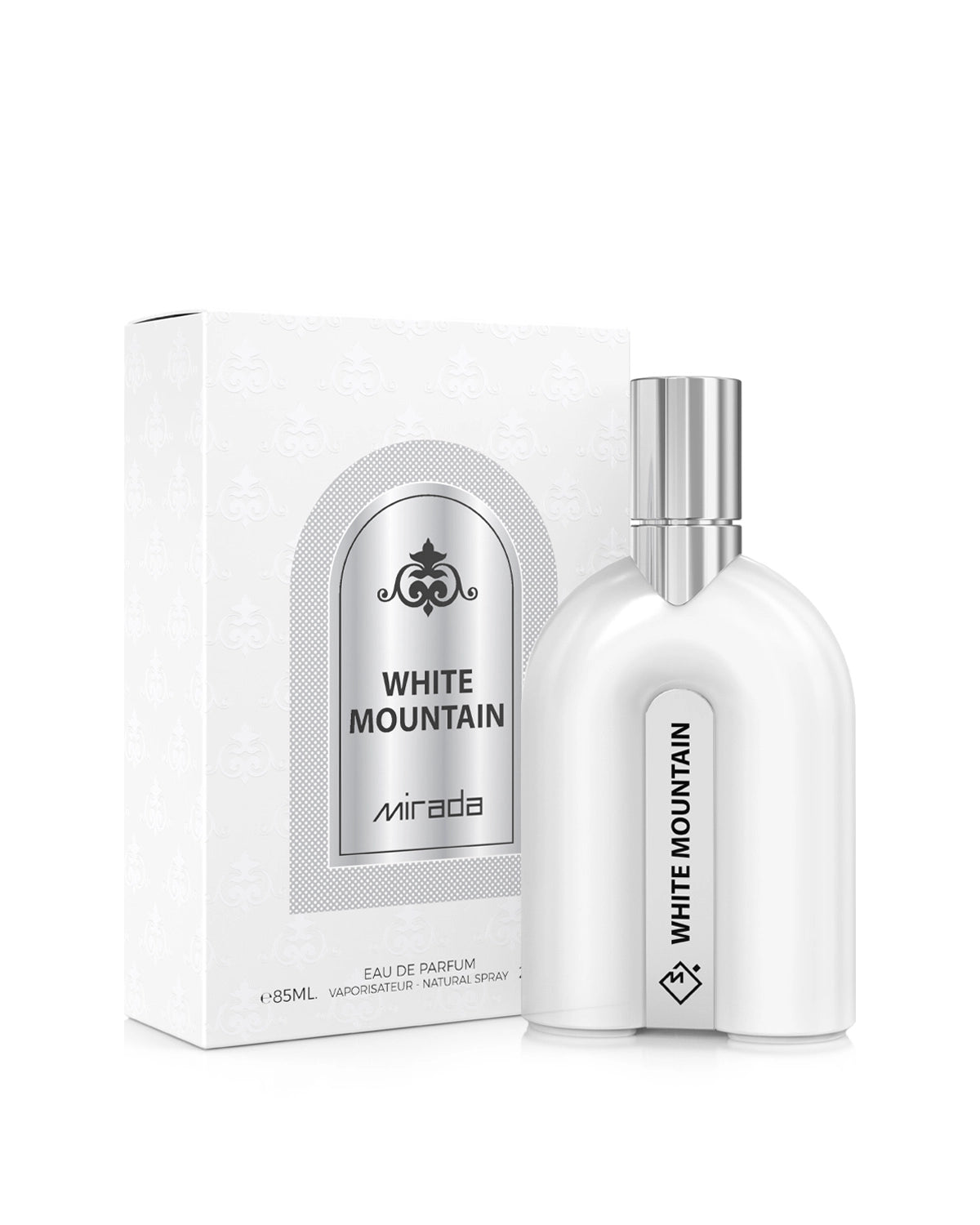 Mirada White Mountain Eau de Parfum for woman and men. A unisex perfume made in Dubai, UAE