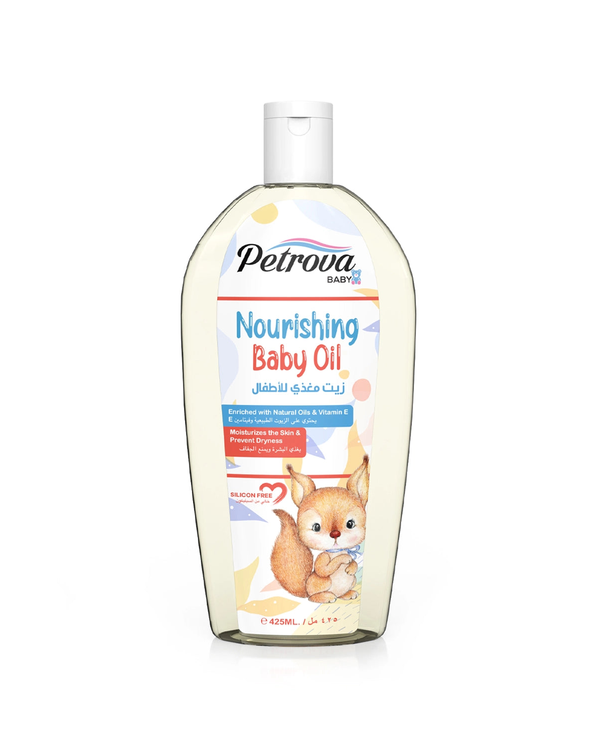 Petrova Nourishing Baby Oil is enriched with natural oils and vitamin E. Enriched with naturals oils and vitamin E, which moisturize the skin and prevent dryness. Baby oil for skin. Baby oil johnson. Baby oil for skin. Made in Dubai, UAE.