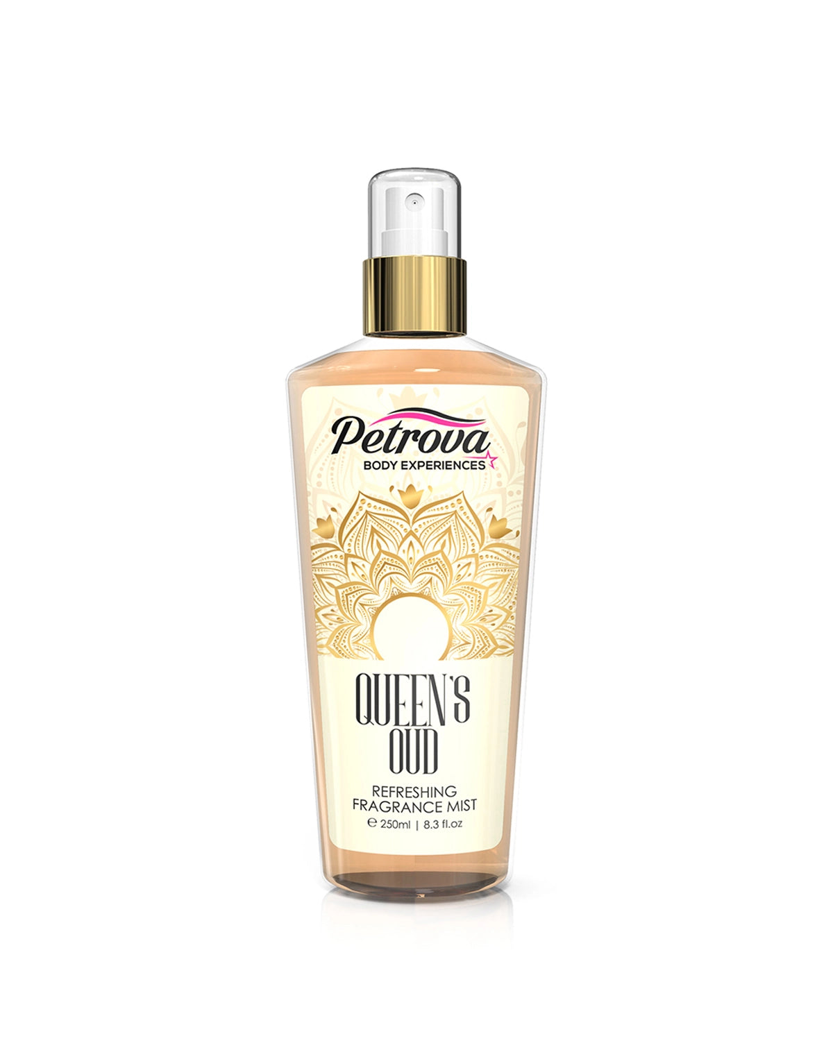 Petrova Queen's Oud Body Mist for women and men. A long-lasting enchanting body mist, crafted to leave you stunning all day long. Body mist victoria secret. Body mist uae. Best body mist. Body mist perfume. Body mist for men. Made in Dubai, UAE.