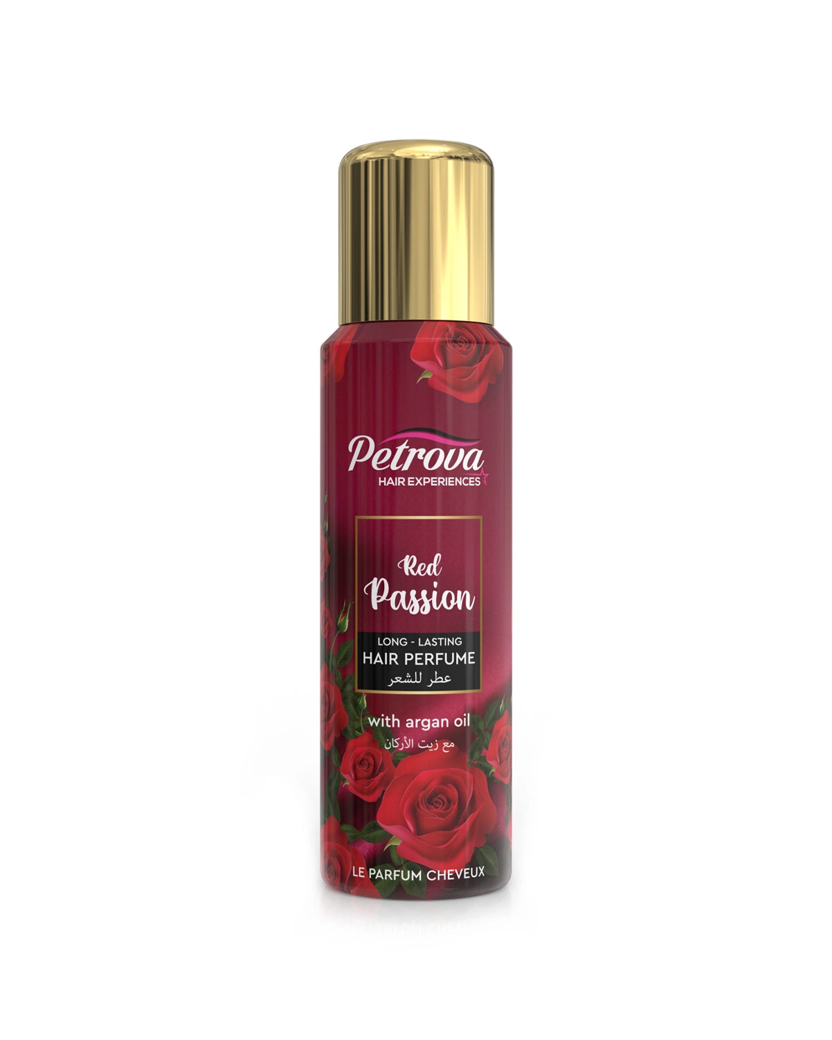 Petrova Red Passion Le Parfum Cheveux for women and men. A long-lasting floral hair spray infused with argan oil and natural extracts. Best hair mist perfume. A unisex hair mist made in Dubai, UAE. Best hair perfume. Hair perfume for men.