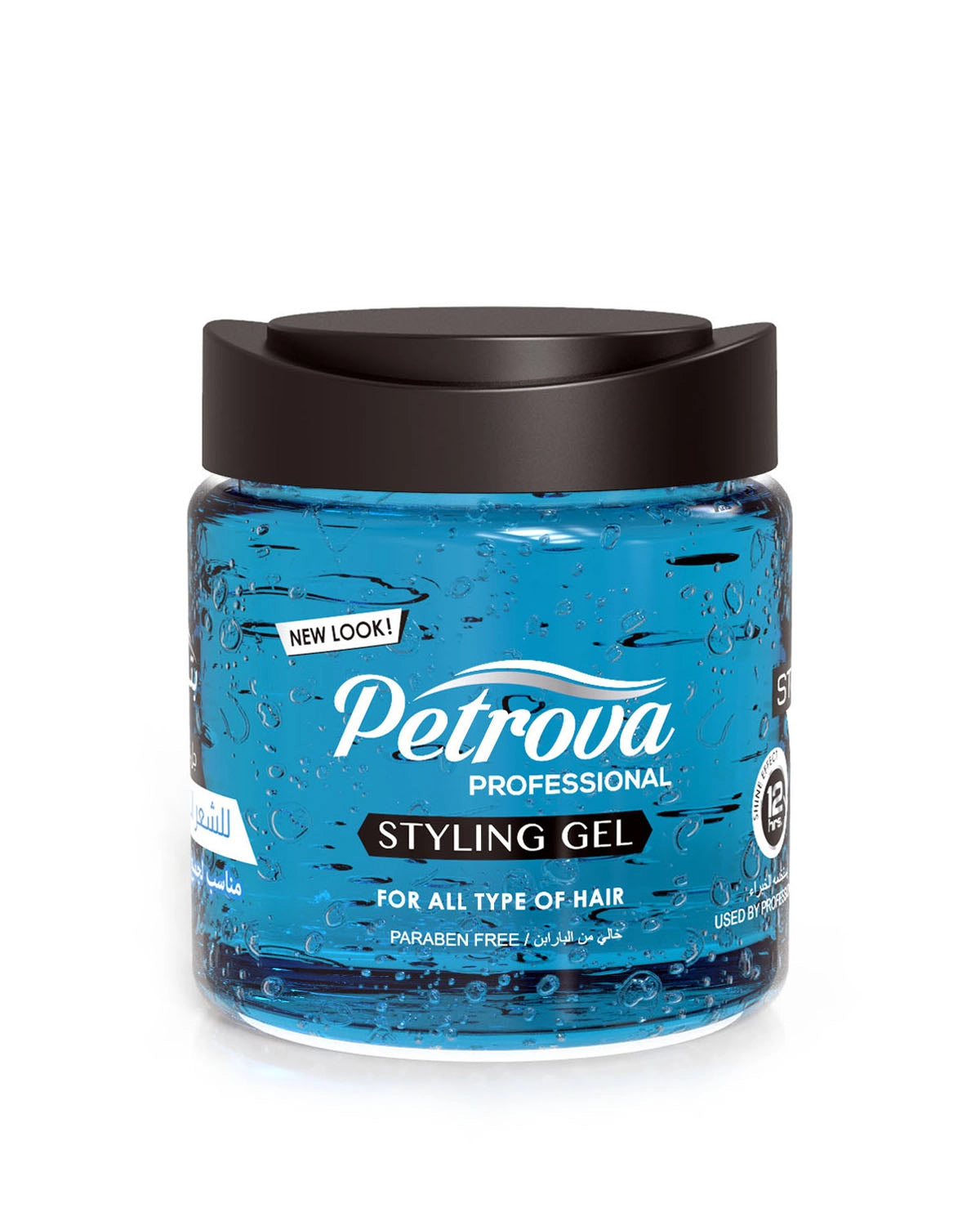 Petrova Strong Hold Hair Styling Gel for men and woman. Infused with natural extracts and is made with a paraben free formula. Strong hold hair styling gel for shiny look. For people with dull and dry hair. For hair with split ends. Best hair styling gel. Hair gel Vatika. Made in Dubai, UAE.