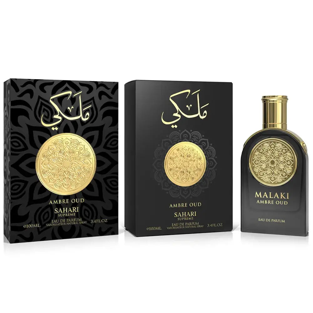 Sahari Malaki Ambre Oud Eau de Parfum for woman and men. A unisex perfume made in Dubai, UAE