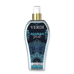 Verdi Arabian Touch Body Mist for women and men. A long lasting scent leaves the skin reenergized with a luxurious oriental feel. Crafted to leave you feeling magnificent all day long. Made in Dubai, UAE.