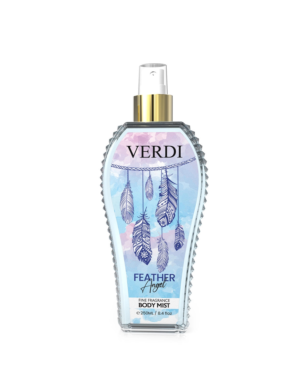 Verdi Feather Angel Body Mist for women and men. A long lasting delicate fragrance. Best body mist for him and her. Made in Dubai, UAE