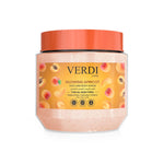 Verdi Glowing Apricot Face & Body scrub for women and men. Infused with the beautiful fragrance, natural extracts, and benefits of apricot. A silicon-free blend for glowing skin. Made for people with dry and sensitive skin. Made in Dubai, UAE.