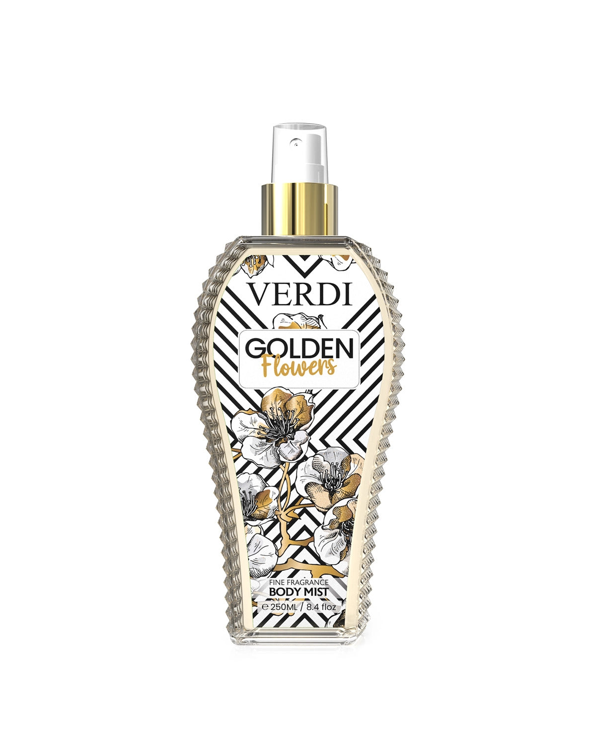 Verdi Golden Flower Body Mist for women and men. A long lasting perfumed body spray, with the touch of true luxury. Crafted to leave you blooming all day long. Made in Dubai, UAE.