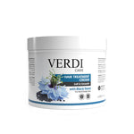 Verdi Hair Treatment Cream with Black Seed for women and men. Infused with natural extracts. Strengthens and restores weak hair follicles and moisturizes the scalp for people with hair fall. Best hair treatment cream. Made in Dubai, UAE.