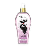 Verdi Ladies First Body Mist for women. A long lasting feminine scent for her. Perfect to complete your beauty routine. Made in Dubai, UAE.