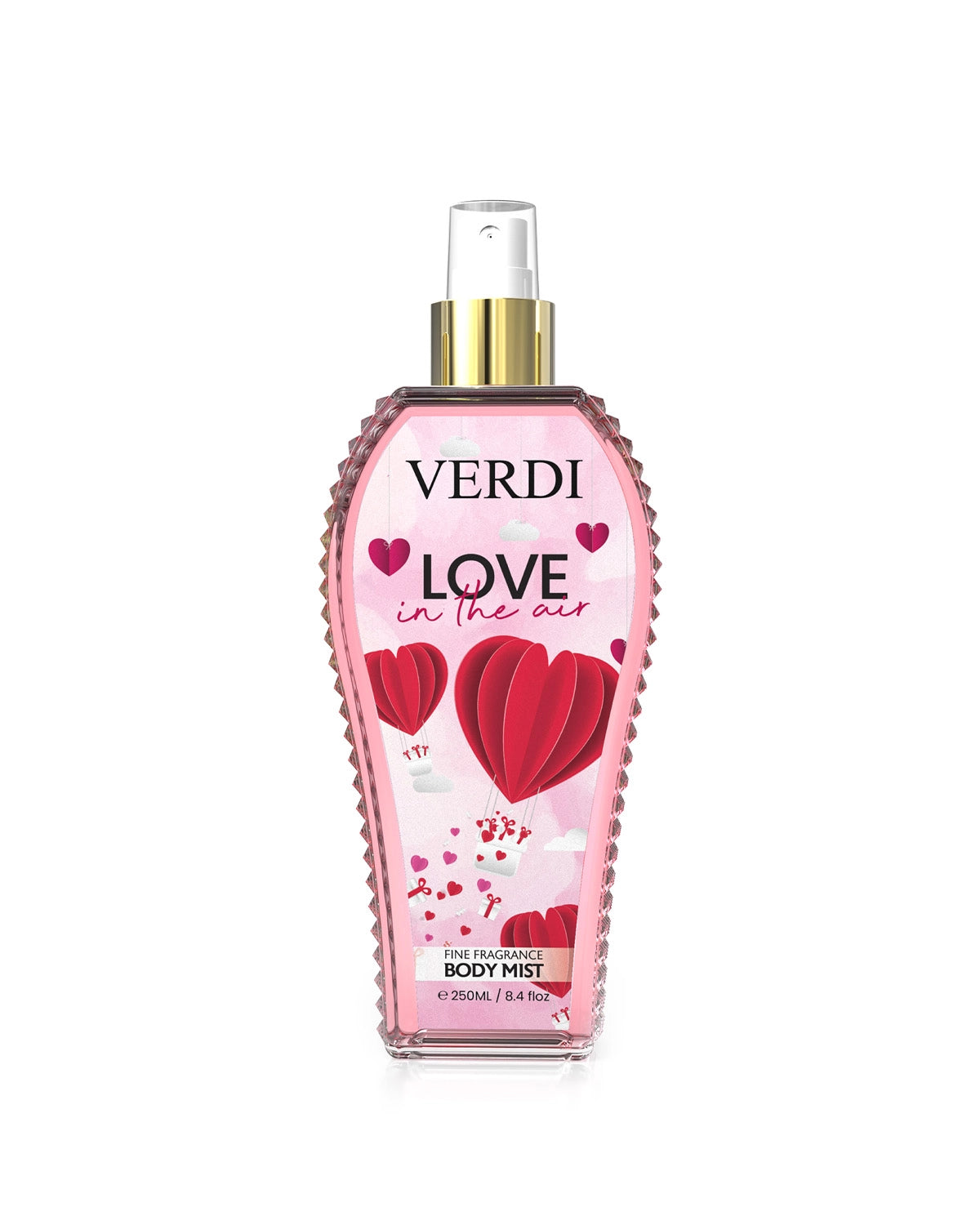 Verdi Love in the Air Body Mist for women and men. A soft, long lasting fragrance crafted to leave you feeling gorgeous all day long. Made in Dubai, UAE