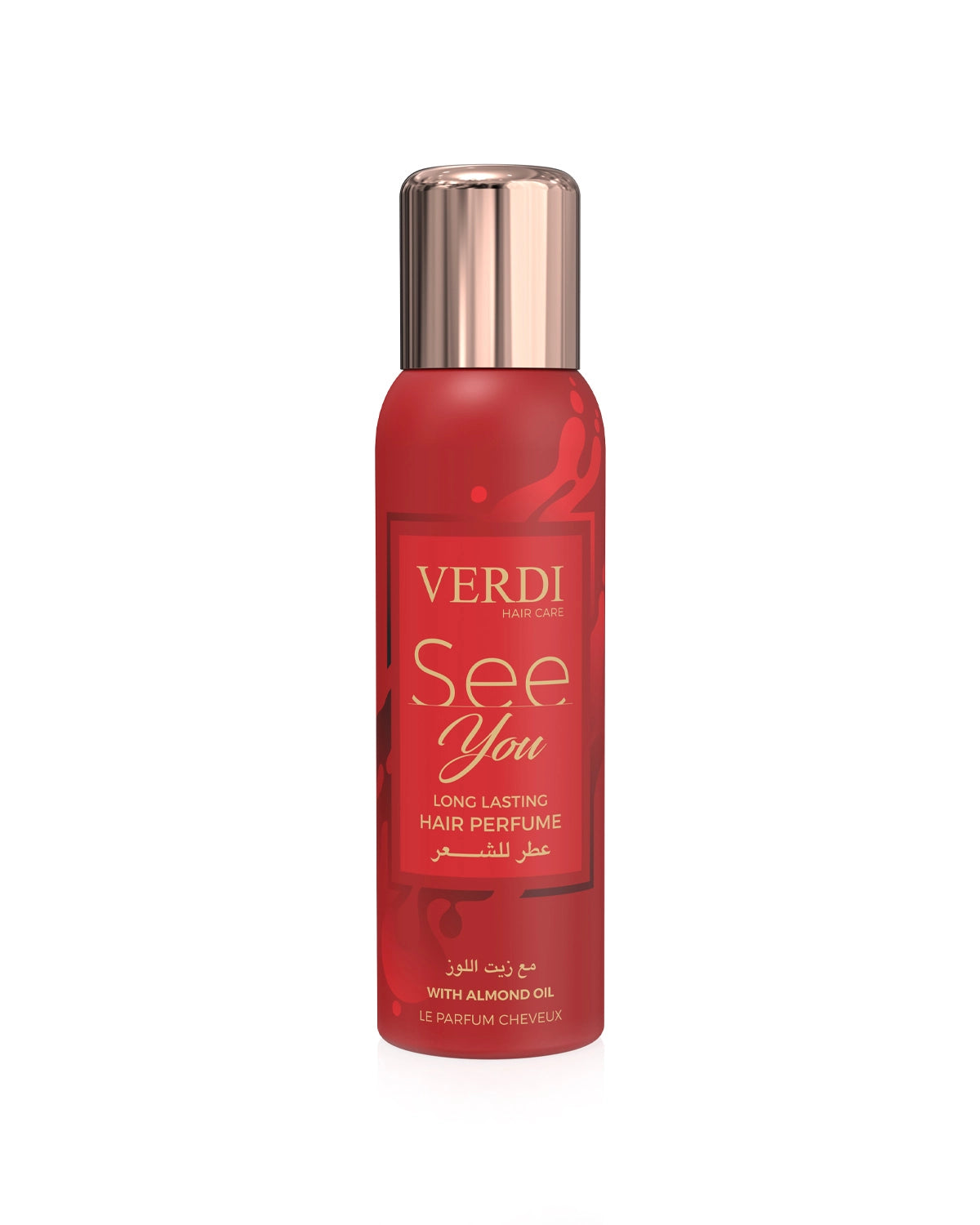 Verdi See You Le Parfum Cheveux for women and men. A long lasting perfumed hair spray infused with almond oil and natural extracts. A unisex hair mist made in Dubai, UAE.