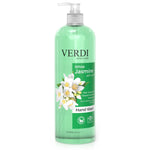 Verdi White Jasmine Liquid Hand Wash for women and men. Infused with vitamin B5, vitamin E, and skin moisturizers. Enriched with natural extracts of fragrant jasmine. Kills viruses and bacteria. For people with dry and sensitive skin. Made in Dubai, UAE.