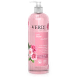 Verdi Wild Rose Body Wash for women and men. Infused with vitamin B5, vitamin E, and skin moisturizers. Enriched with natural extracts of rose perfume. Kills viruses and bacteria. For people with dry and sensitive skin. Made in Dubai, UAE.